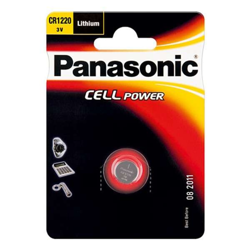 Батарейка Panasonic CR-1220EL/1B літієва CR1220 блістер, 1 шт.