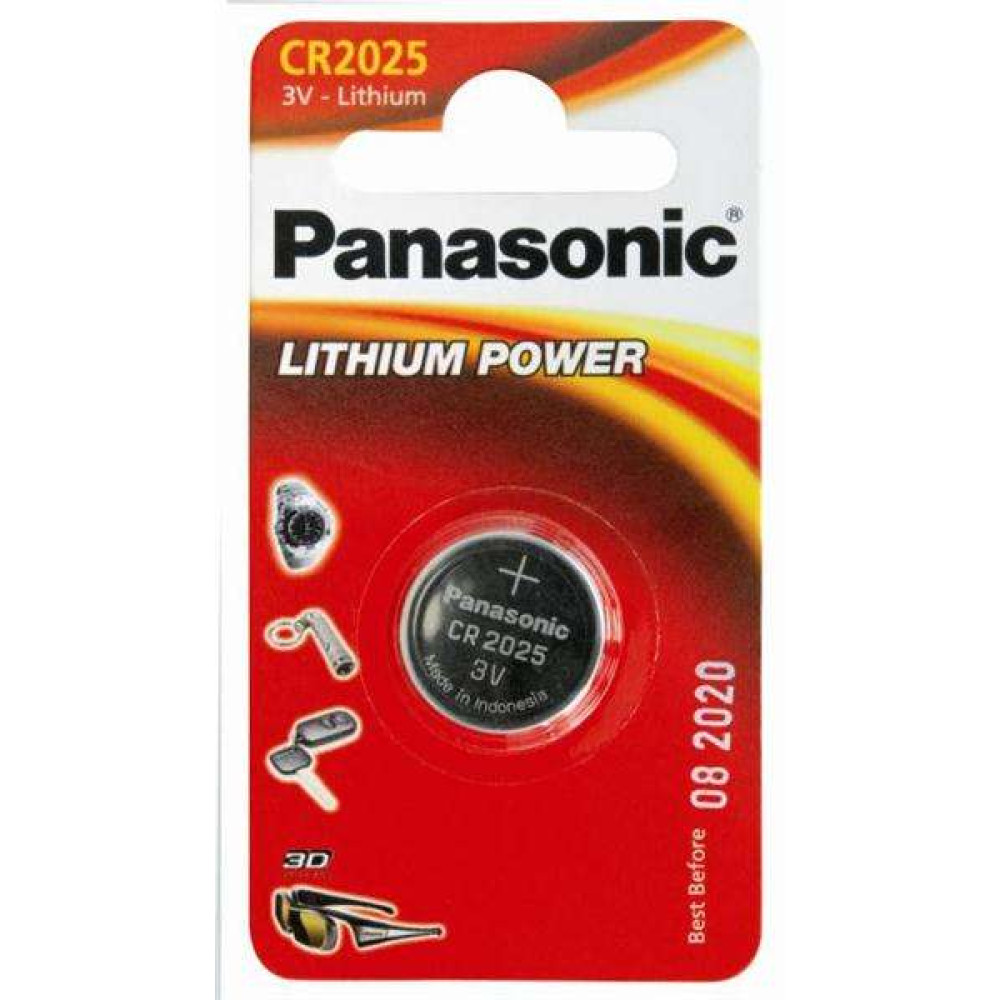 Батарейка Panasonic CR-2025EL/1B літієва CR2025 блістер, 1 шт.