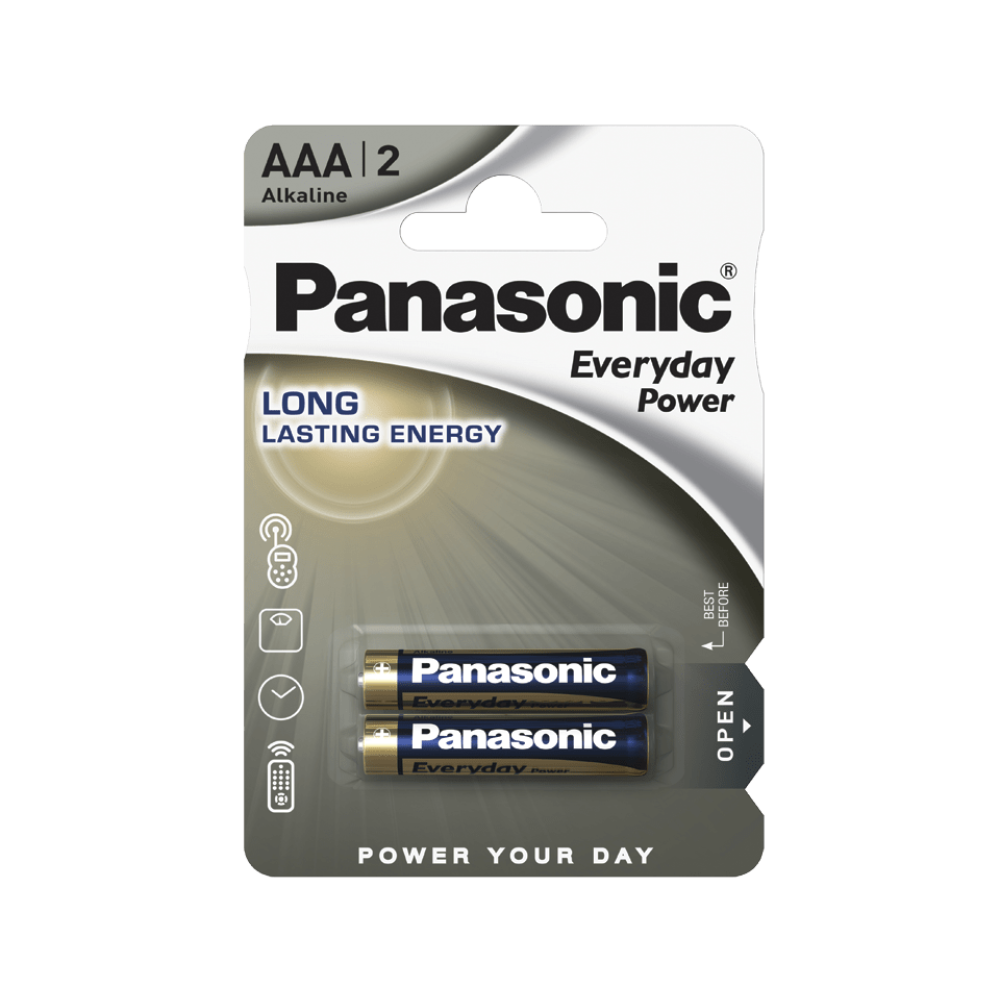 Батарейка Panasonic LR03REE/2BR EVERYDAY POWER лужна ААА блістер, 2 шт.