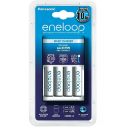 Зарядний пристрій Panasonic K-KJ51MCD40E Basic Charger+ Акумулятор Eneloop NI-MH AA 2000 мАг, 4 шт.