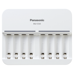 Зарядне пристрій Panasonic BQ-CC63E Advanced Charger 8 комірок для АА/ААА акумуляторів Зарядне пристрій Panasonic BQ-CC63E Advanced Charger 8 комірок для АА/ААА акумуляторів
