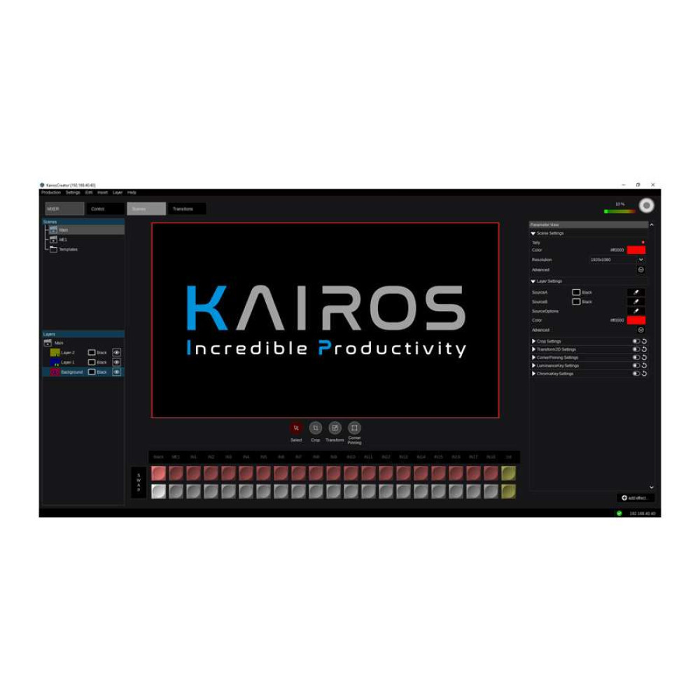KAIROS Creator (Графічний інтерфейс управління) Panasonic AT-SFC10
