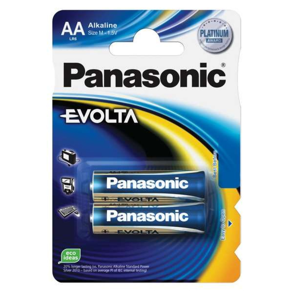 Батарейка Panasonic LR6EGE/2BP EVOLTA лужна AA блістер, 2 шт.