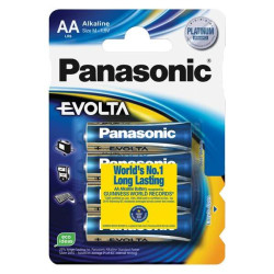 Батарейка Panasonic LR6EGE/4BP EVOLTA лужна AA блістер, 4 шт. Батарейка Panasonic LR6EGE/4BP EVOLTA лужна AA блістер, 4 шт.