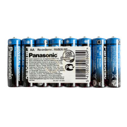 Батарейка Panasonic R6BER/8P GENERAL PURPOSE вугільно-цинкова AA(R6) плівка, 8 шт. Батарейка Panasonic R6BER/8P GENERAL PURPOSE вугільно-цинкова AA(R6) плівка, 8 шт.