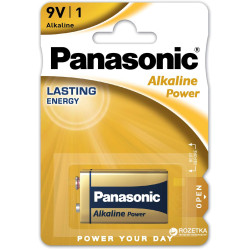 Батарейка Panasonic 6LR61REB/1BP ALKALINE POWER лужна 6LF22(6LR61, MN1604, MX1604, Крона) блістер, 1 шт. Батарейка Panasonic 6LR61REB/1BP ALKALINE POWER лужна 6LF22(6LR61, MN1604, MX1604, Крона) блістер, 1 шт.