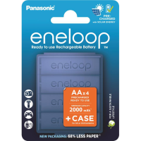 Акумулятор Panasonic BK-3MCDEC4CP Eneloop NI-MH AA 2000 мАг, 4 шт, з кейсом для зберігання Акумулятор Panasonic BK-3MCDEC4CP Eneloop NI-MH AA 2000 мАг, 4 шт, з кейсом для зберігання