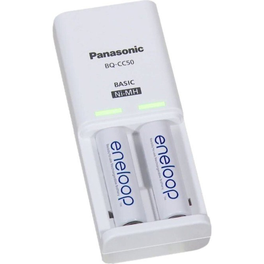 Зарядний пристрій Panasonic K-KJ50MCD20E Compact Charger+ Акумулятор Eneloop NI-MH AA 2000 мАг, 2 шт. Зарядний пристрій Panasonic K-KJ50MCD20E Compact Charger+ Акумулятор Eneloop NI-MH AA 2000 мАг, 2 шт.