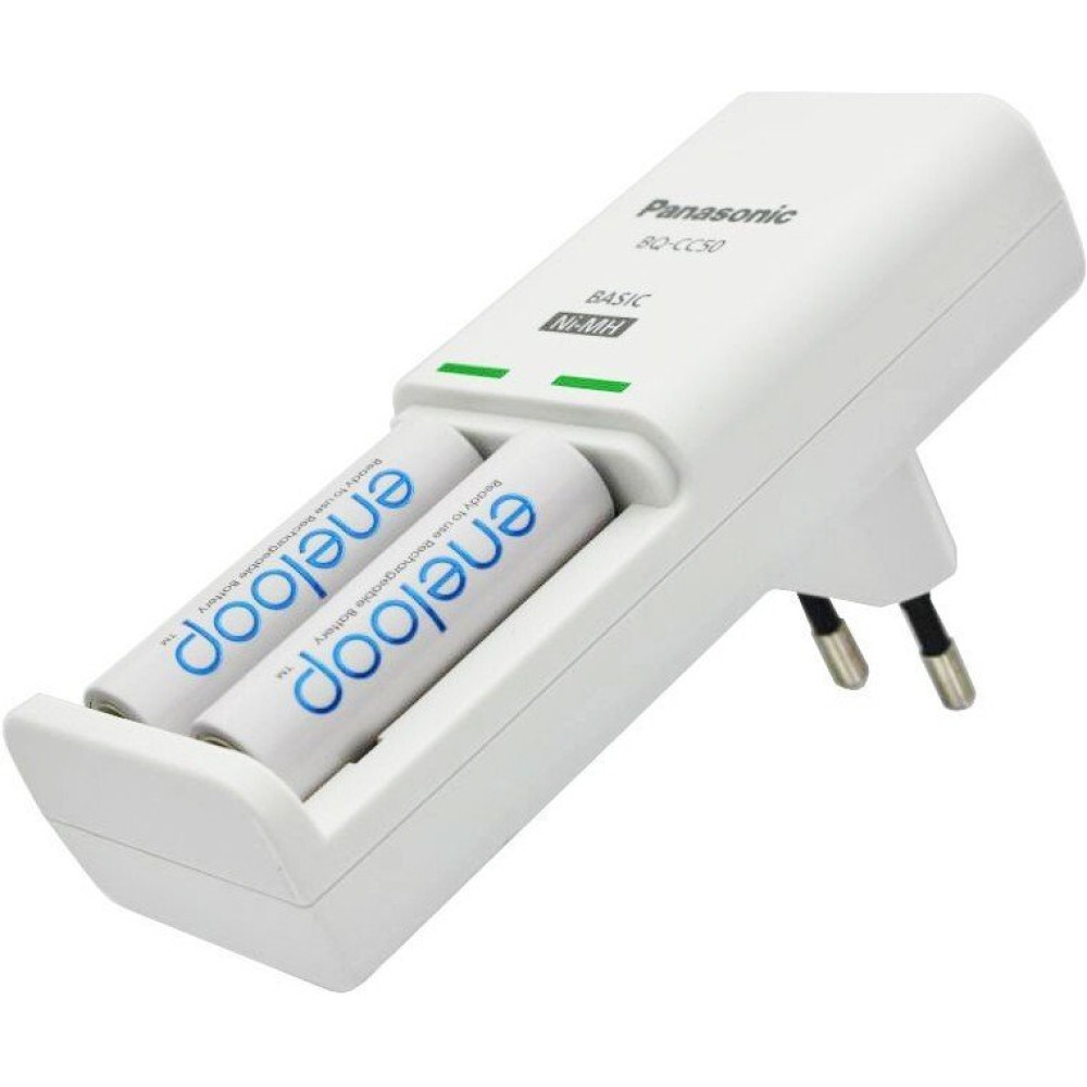 Зарядний пристрій Panasonic K-KJ50MCD20E Compact Charger+ Акумулятор Eneloop NI-MH AA 2000 мАг, 2 шт. Зарядний пристрій Panasonic K-KJ50MCD20E Compact Charger+ Акумулятор Eneloop NI-MH AA 2000 мАг, 2 шт.