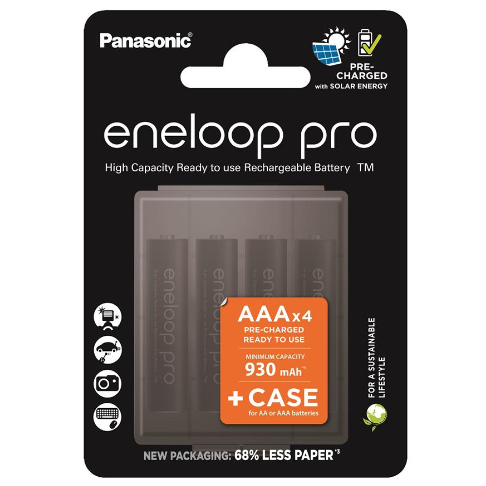 Акумулятор Panasonic BK-4HCDEC4CP Eneloop NI-MH Pro AAA 930 4шт, з кейсом для зберігання