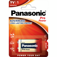 Батарейка Panasonic 6LR61XEG/1BP Pro Power лужна 6LR61(6LF22, MN1604, MX1604, Крона) блістер, 1 шт.
