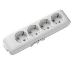 Колодка Panasonic X-tendia із заземленням, 4 гнізда, із захисними шторками WLTB04402GR-UA1 Колодка Panasonic X-tendia із заземленням, 4 гнізда, із захисними шторками WLTB04402GR-UA1