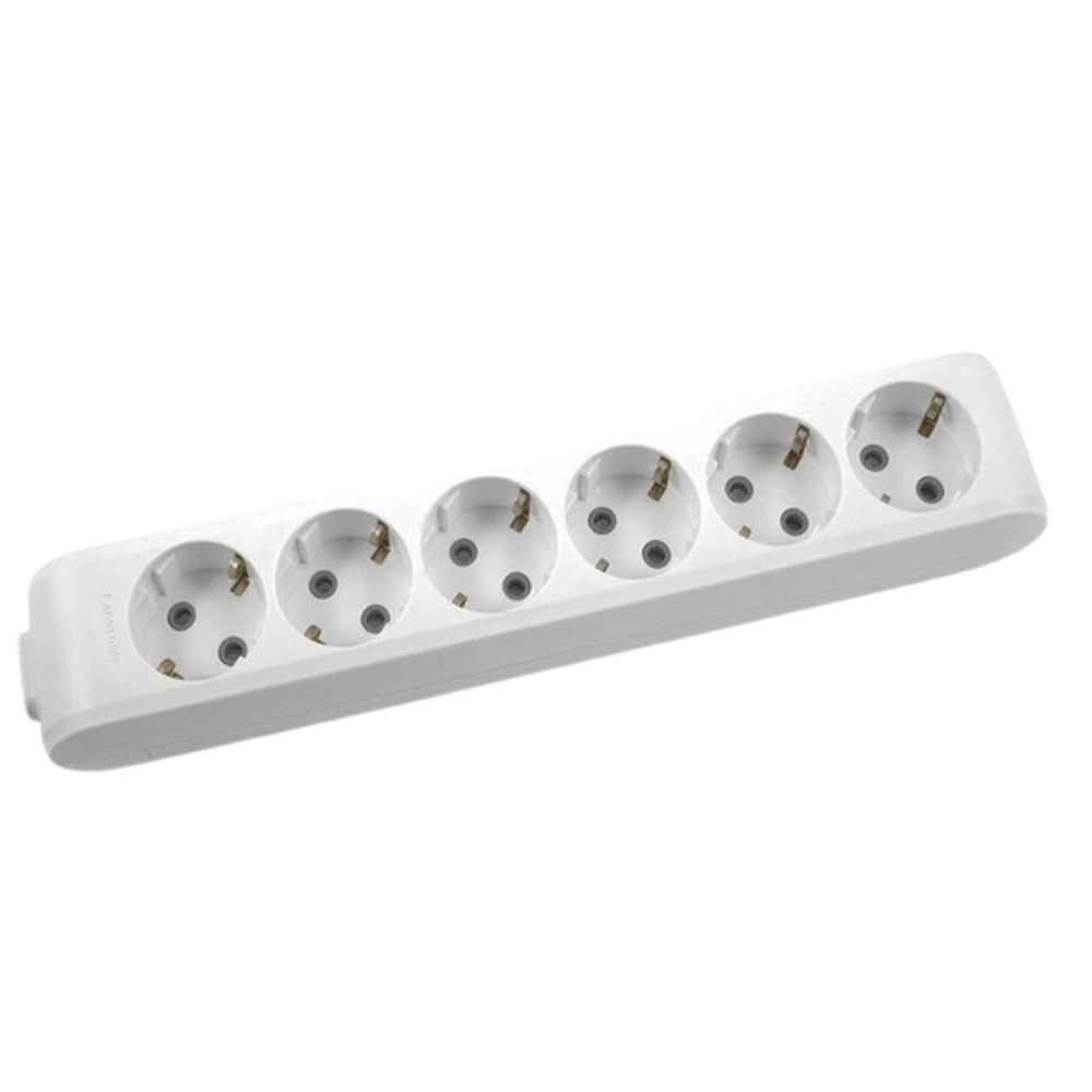 Колодка Panasonic X-tendia на 6 гнезд с заземлением и защитными шторками серая (WLTB04602GR-UA1)
