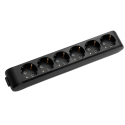Колодка Panasonic X-tendia із заземленням, 6 гнізд, із захисними шторками WLTB04602BL-UA1 Колодка Panasonic X-tendia із заземленням, 6 гнізд, із захисними шторками WLTB04602BL-UA1