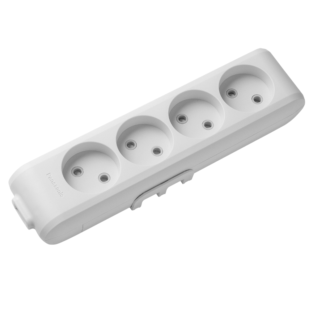 Колодка Panasonic X-tendia 4 гнізда, із захисними шторками WLTB02402GR-UA1